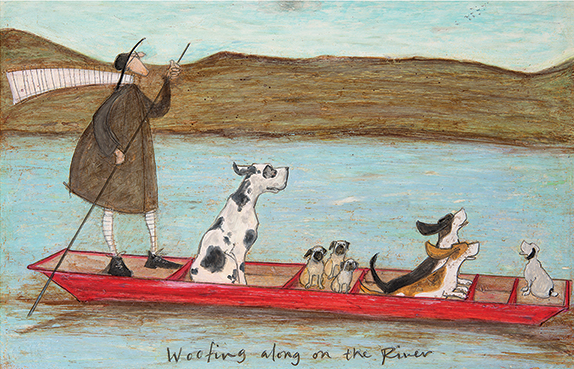 Woofing along on the river - Sam Toft